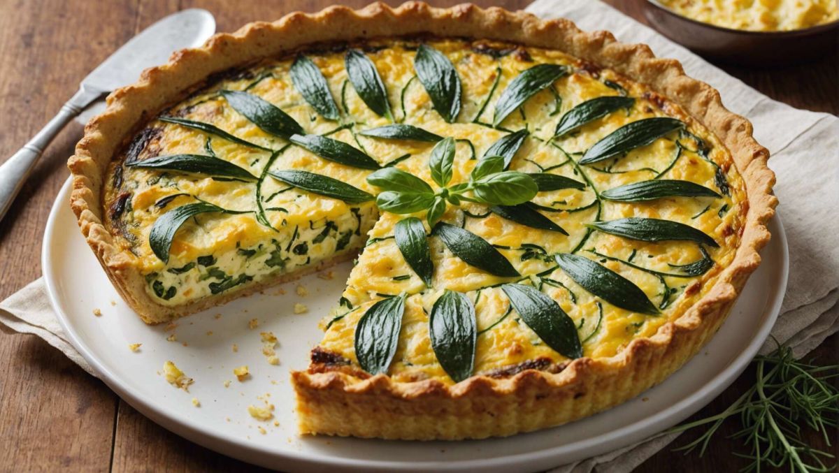 La délicieuse quiche sans pâte aux courgettes