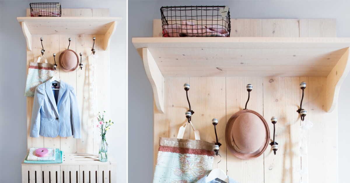 Transformez votre entrée avec un vestiaire en bois brut