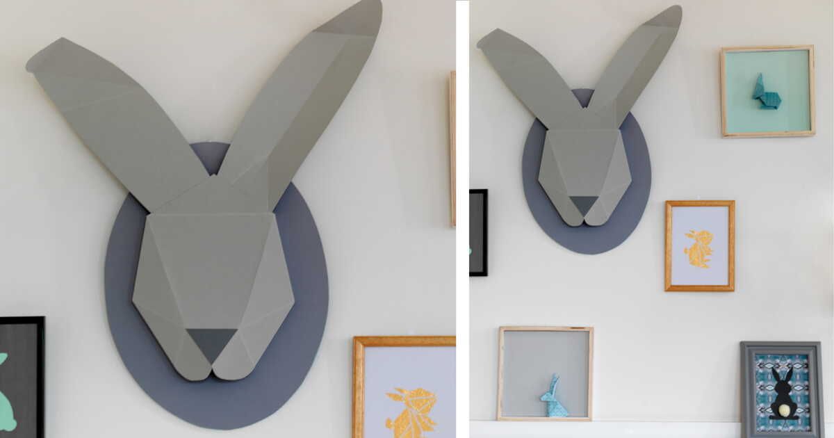 Créez une déco de Pâques unique avec un lapin mural en papier