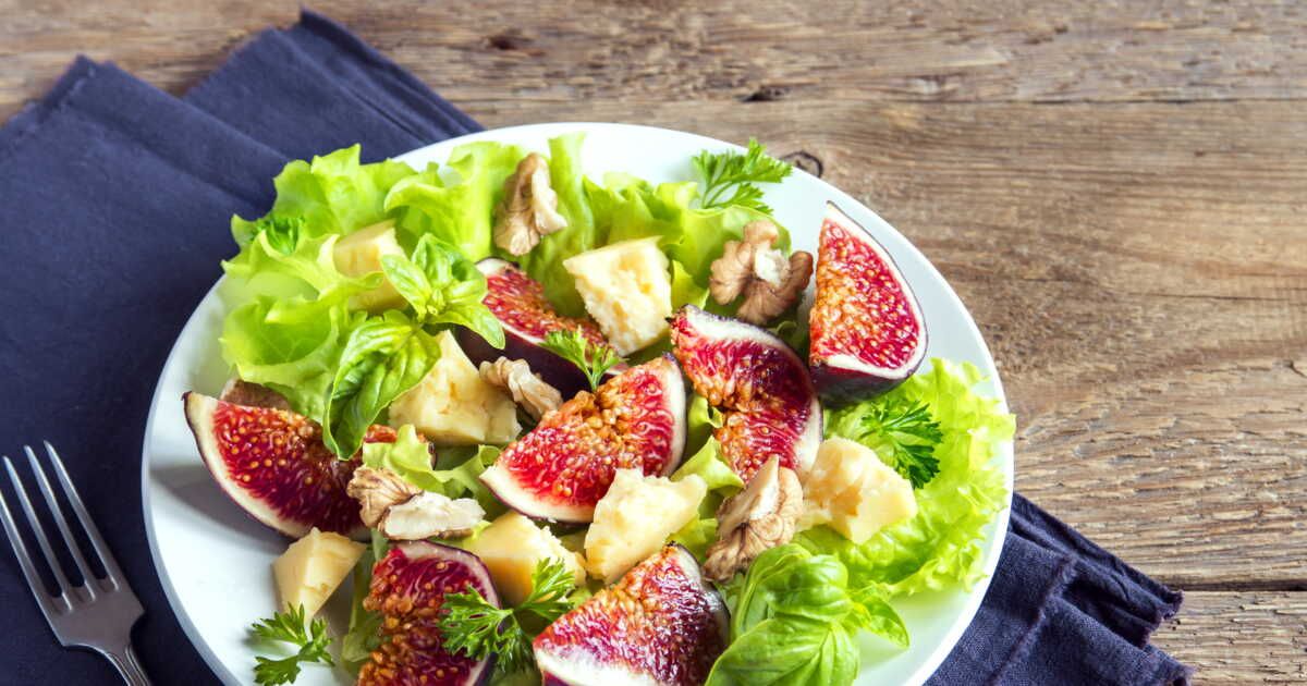 La salade d'automne aux figues, raisins et chèvre frais de Laurent Mariotte
