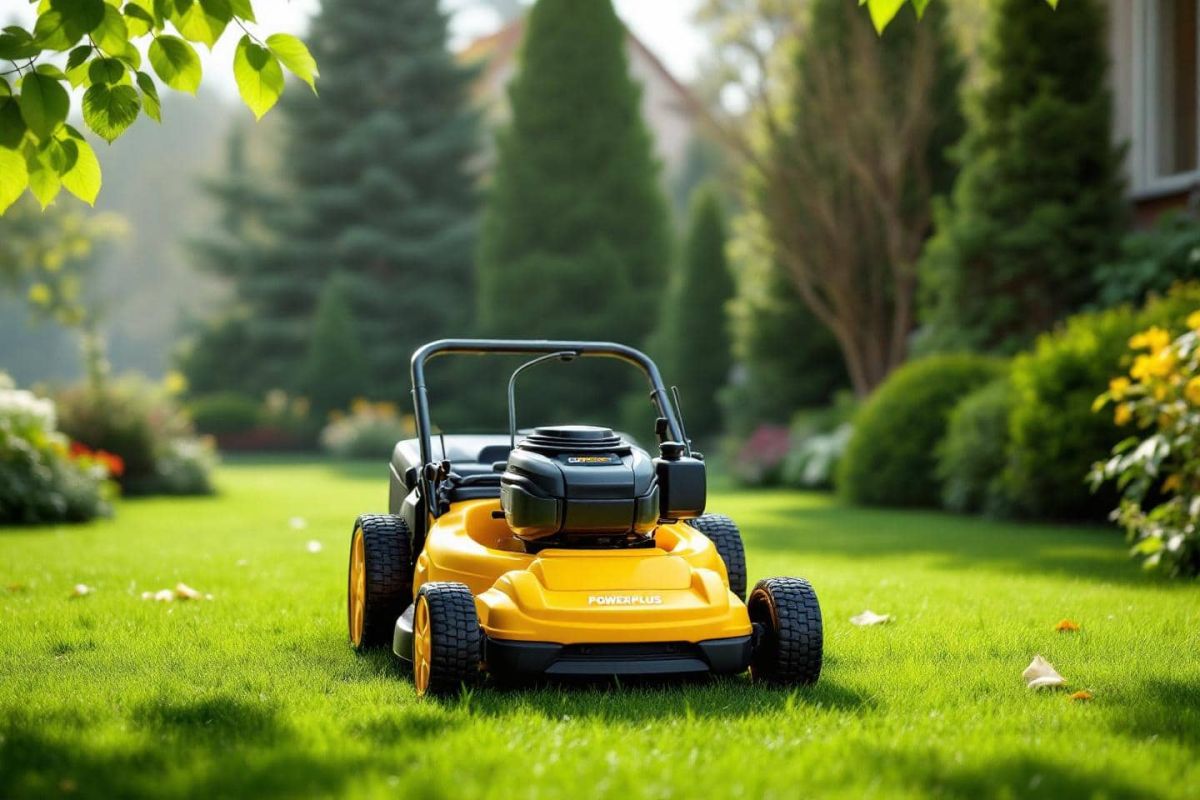 Transformez votre jardin avec la tondeuse POWERPLUS à 54,99€