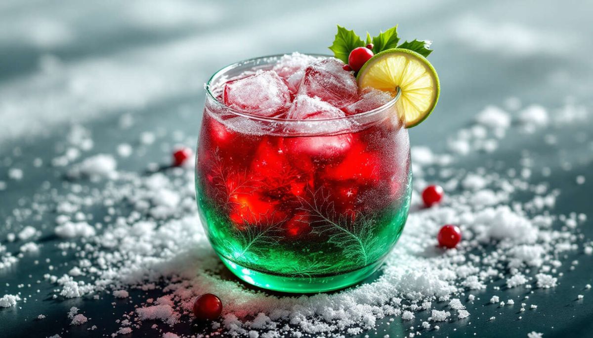 Une touche festive avec la margarita de Noël au sirop de canneberge