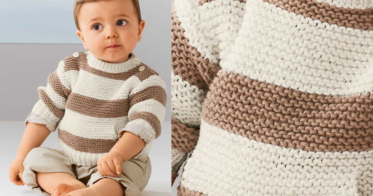 Un style à rayures : le sweat layette qui fait sensation