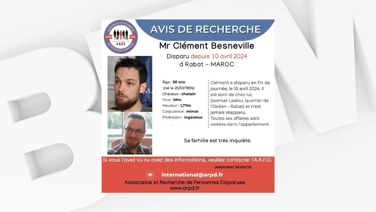 Un nouvel espoir pour retrouver Clément Besneville, disparu au Maroc