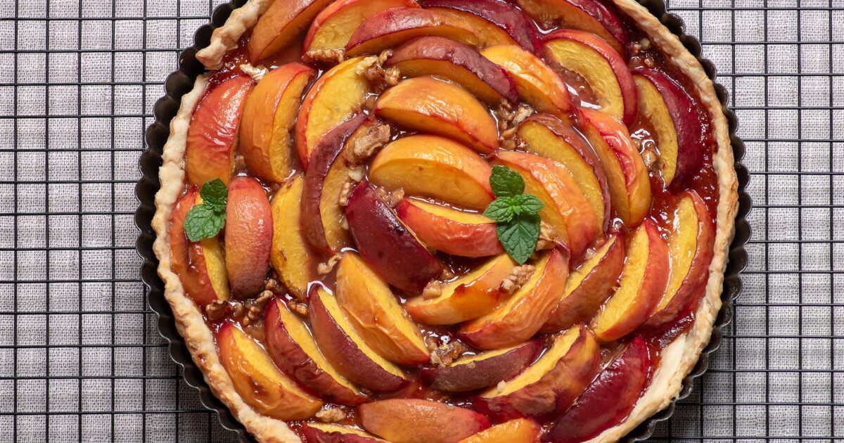 la tarte aux pêches irrésistible du chef Christophe Michalak