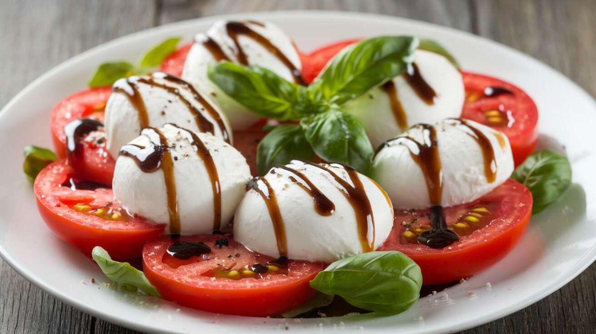 Salade Caprese : recette tomate et mozzarella di bufala