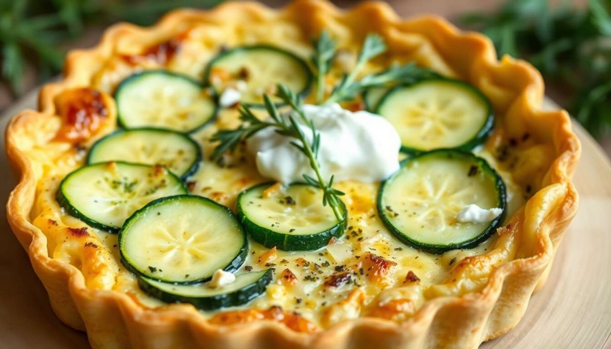 Une quiche légère à la courgette et Boursin pour des repas gourmands