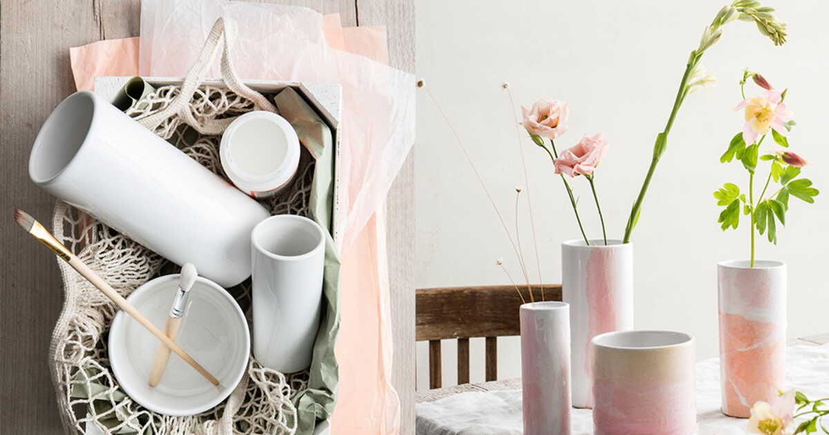 L'élégance intemporelle d'un vase marbré