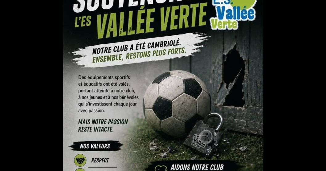 Des voleurs s'attaquent au club de foot de Cormery : l'unité face à l'adversité