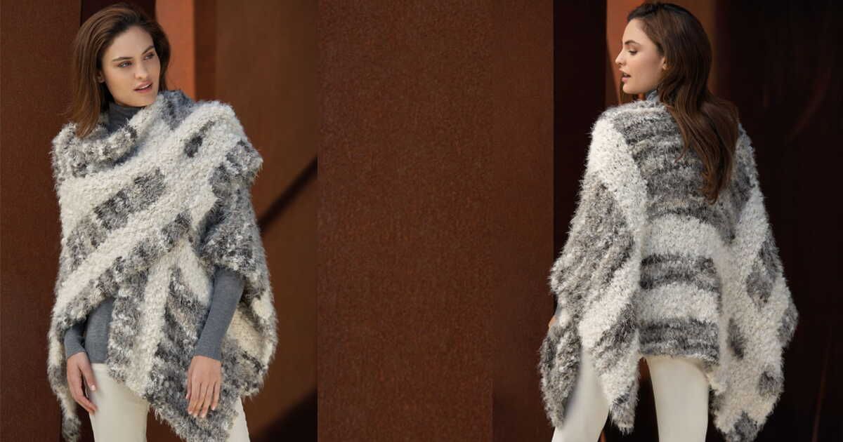 Le poncho en fil bouclé : l'élégance réinventée