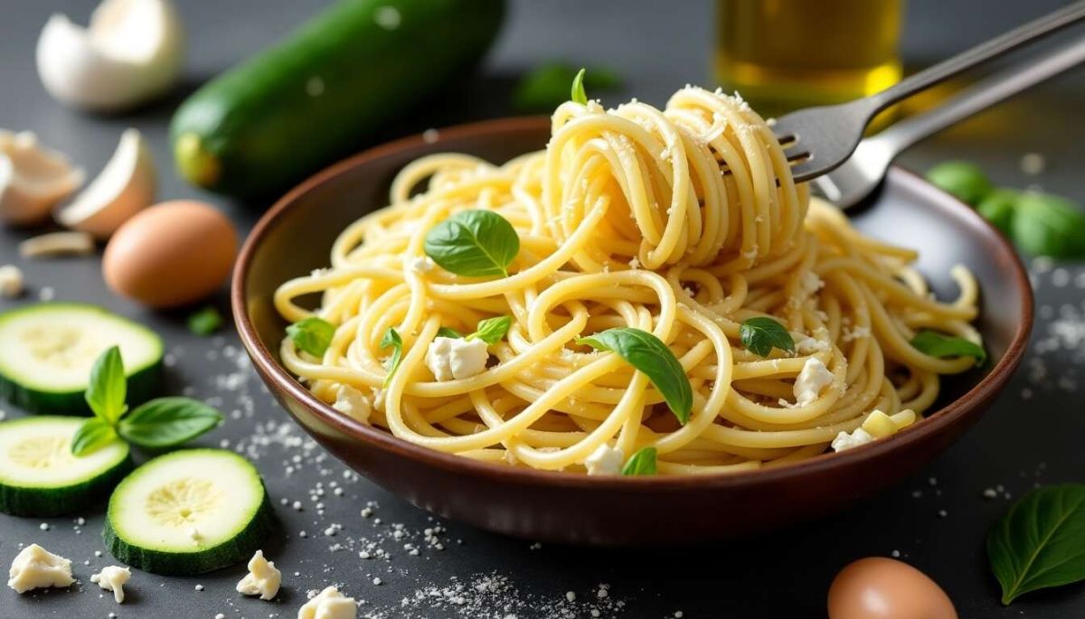 Savourez des pâtes aux courgettes et chèvre : une recette saine et délicieuse