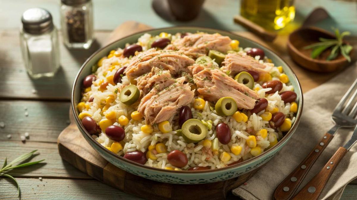 Salade de riz express : la fraîcheur à portée de main en un rien de temps