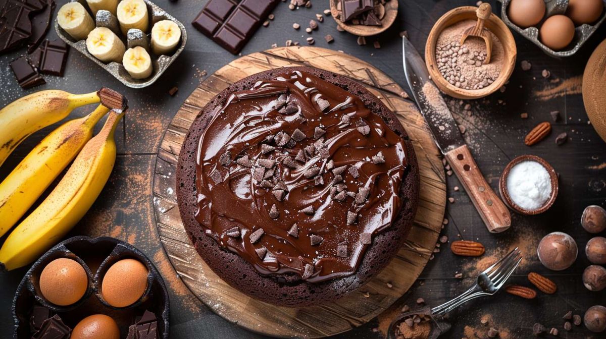 Le délice du gâteau fondant banane-chocolat à portée de main