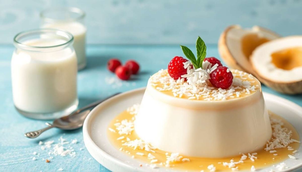 Un flan coco sans sucre, le dessert léger et exotique